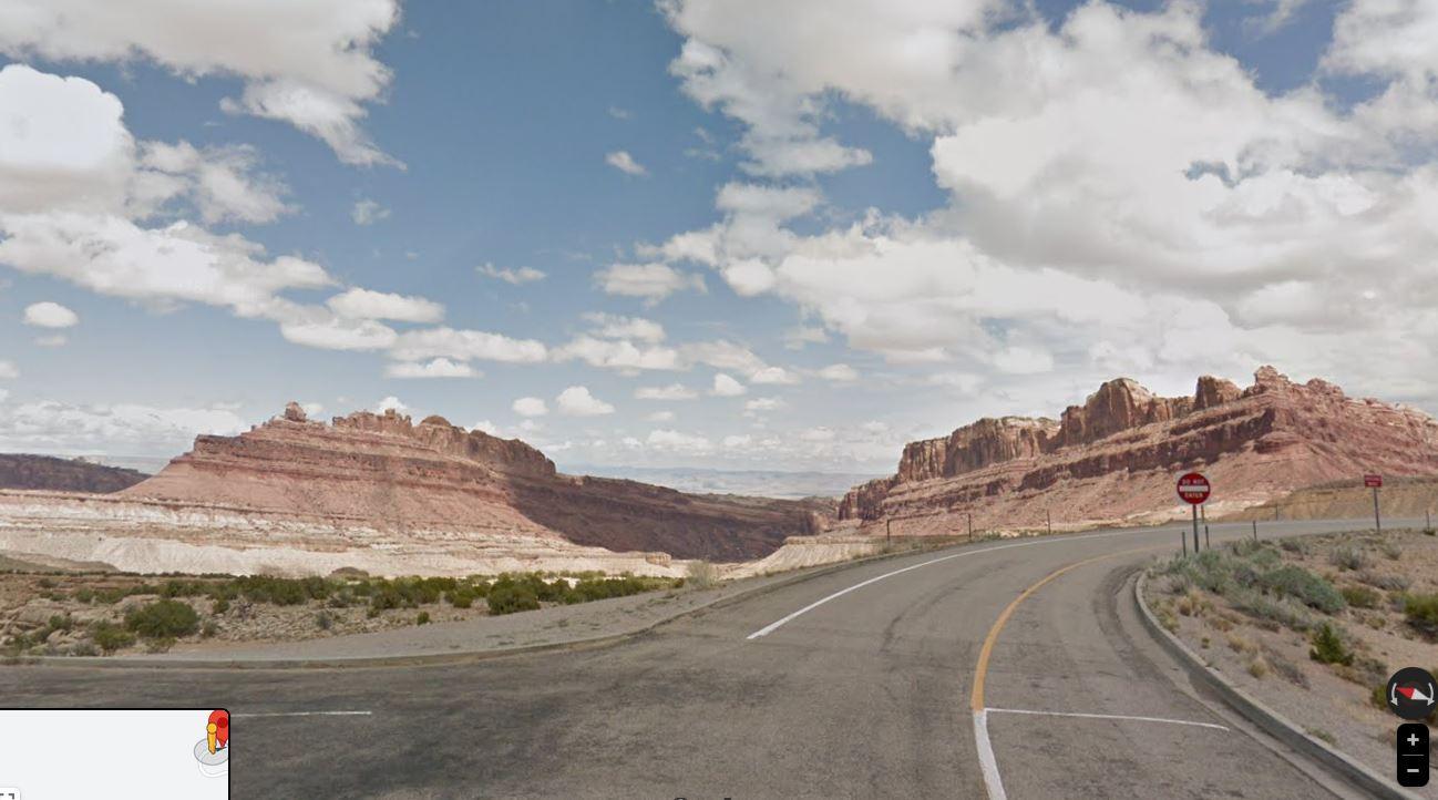 Google street view from the Black Dragon Canyon view point on I70 in Utah.JPG