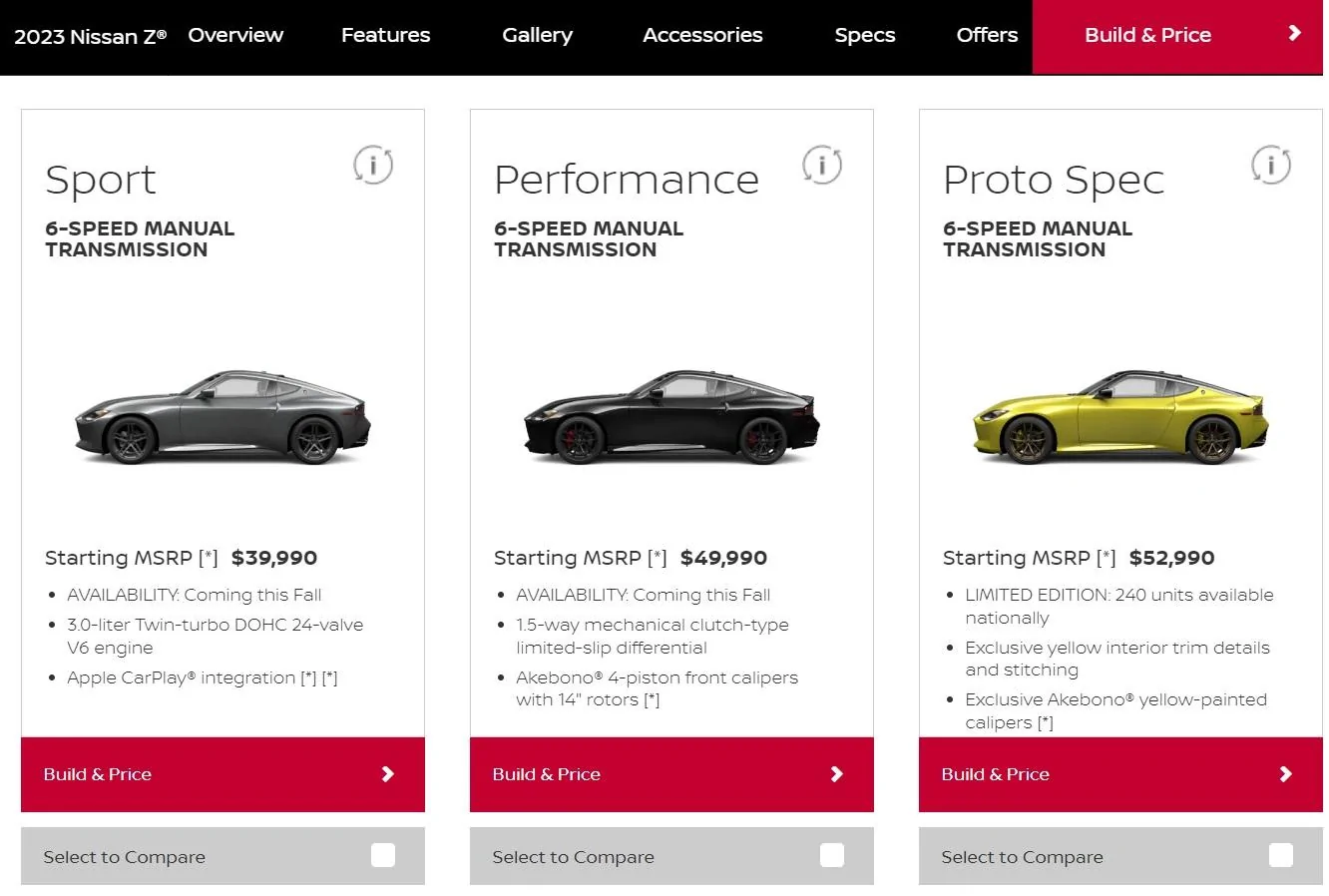 2023 Nissan Z Configurator Site is Up @ NissanUSA.com! -- Post Your Build!