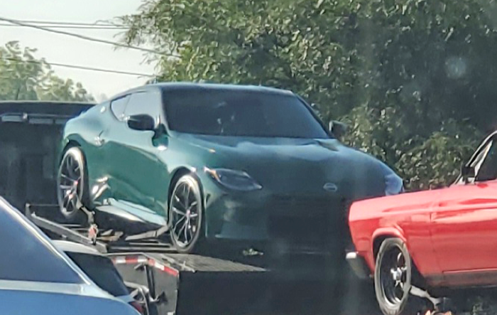 Dark Green Nissan Z Spotted on a Trailer! / 240 being used in Fast 10?