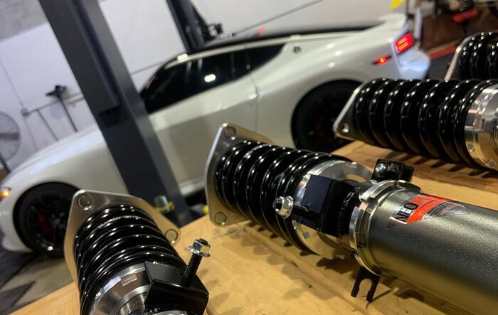 Silver's NeoMax Coilovers installed on 2023 Nissan Z