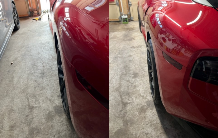 25mm Spacer fitment (before & after comparison photo)