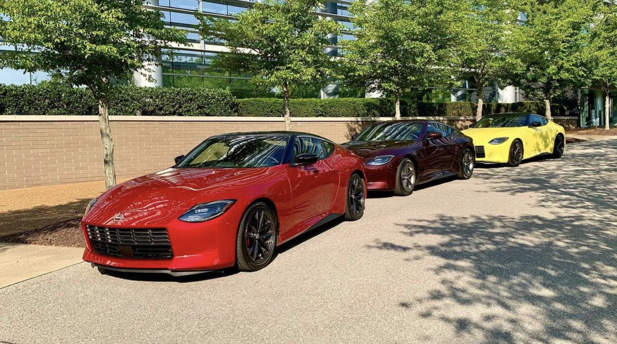 Rosewood Metallic, Ikazuchi Yellow, Passion Red 2023 Nissan Z line up